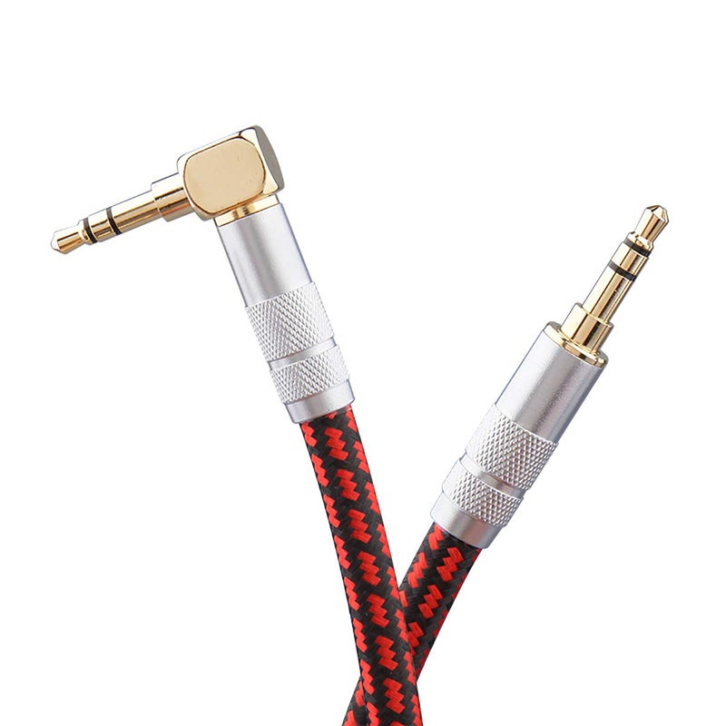 Primeda 3.5mm Aux Cord 3.2ft/1m,Audiophile Stereo Audio Cable Braided Gold-Plated Unbreakable for Laptop Tablets,Headphones, Smartphones,Cars,MP3 Players - Image 2